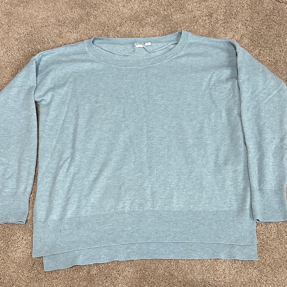 GAP Women's Soft Blue Crew Neck Sweater